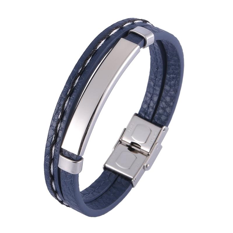 MultiLayer Combination Accessory Stainless Steel Men's Leather Bracelet Fashion Man Jewelry HipHop Rock Jewelry
