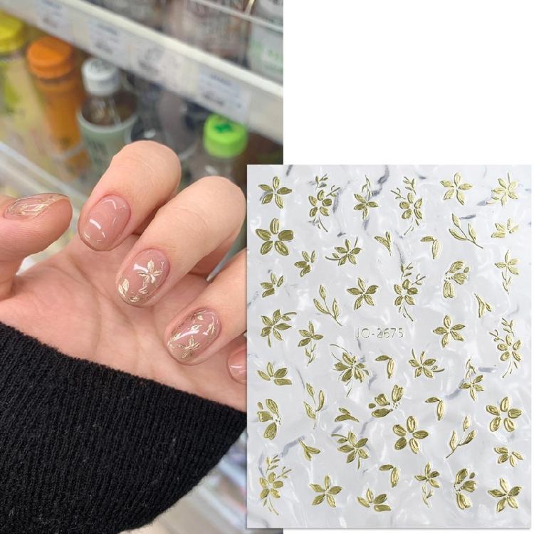Flower Nail Art Stickers French Nail Decals Adhesive Flower Designs Nail Decals Nail Art Decorations for Womens Girls