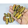 318Cts. Natural Tiger Eye Oval Cabochon Loose Gemstone 14Pcs Lot 28-42 MM C-719