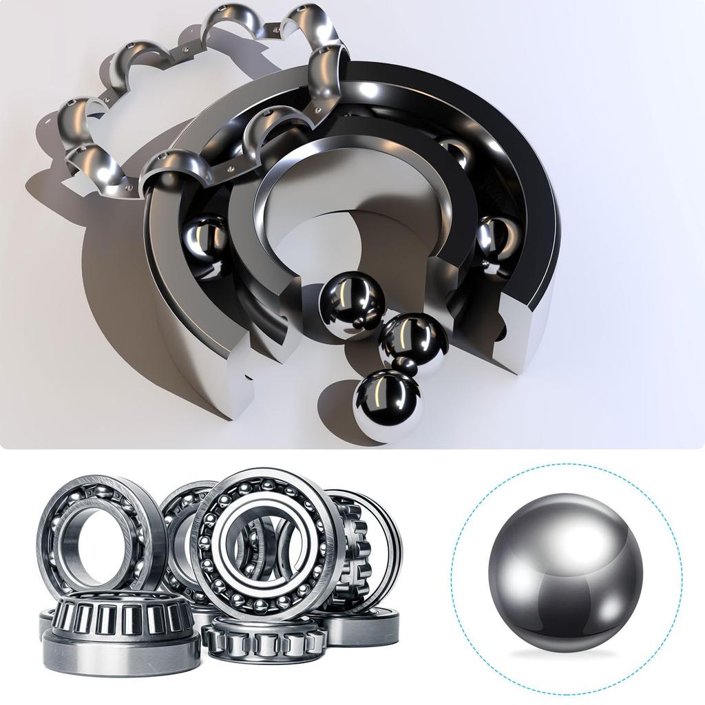 METALLIXITY Precision Ball G100 16mm 10pcs 304 Stainless Steel Bearing Ball Beads - Industrial Kit for Machinery, Automotive, DIY