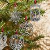 Pewter Xmas Tree Metal Pendant DIY Craft Hanging Decoration for Xmas Tree Home Party
