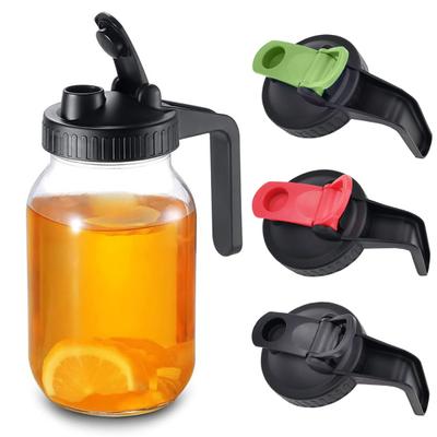 Geniş Ağızlı Mason Kavanoz Kapaklı Silikon Contalı BPA İçermeyen Dayanıklı Hava Geçirmez Dökme Borulu Kapak Mason Kavanoz Kapağı