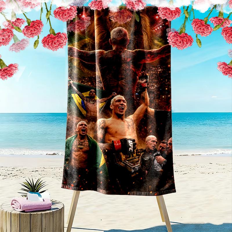 UFC Print Strandtuch, Großes Weiches Schnelltrocknendes Handtuch für Strand Camping Schwimmen