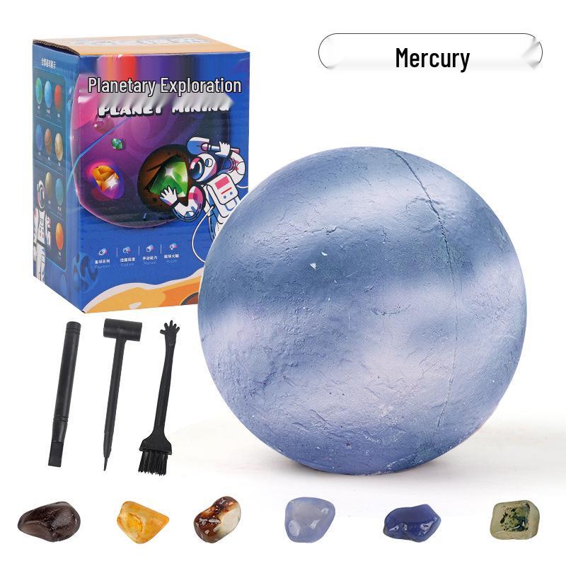 Handmade Archaeological Dig Eight-Planet Gemstone Bracelet Educational Toy