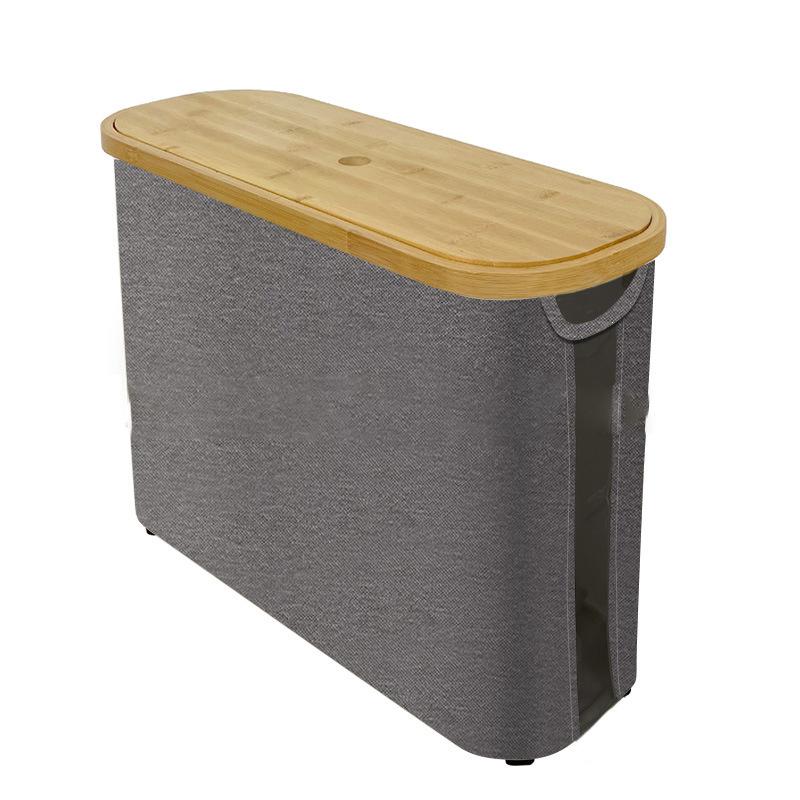 Large Bamboo Toilet Paper Storage Organizer With Bamboo Lid Cabinet Toilet Paper Basket For Bathroom