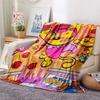 Wow Manga  Print Flannel Blanket, High quality Comfortable for All Seasons, Home Decor, Warmth and Comfort