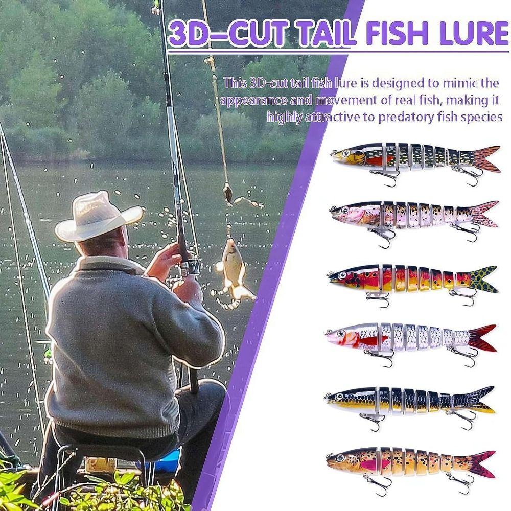Künstliche Angelköder Mehrteilige Hecht-Wobbler Swimbait Crankbait Angelgeschenke
