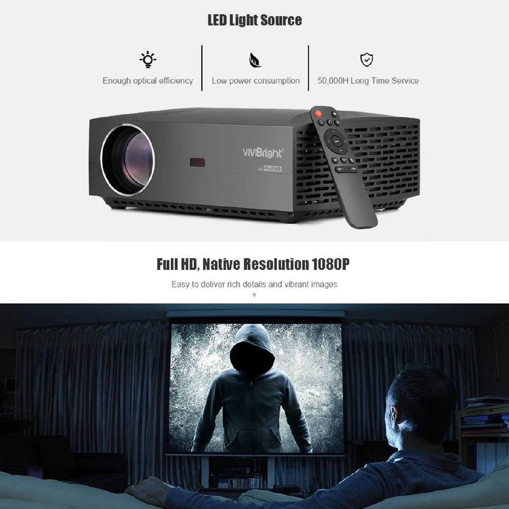 F30 4K 4200 Lumens HD Projector LCD 1080P 3D WIFI FHD Mini Portable Projector 1920x1080P Home Theater Video Proyector