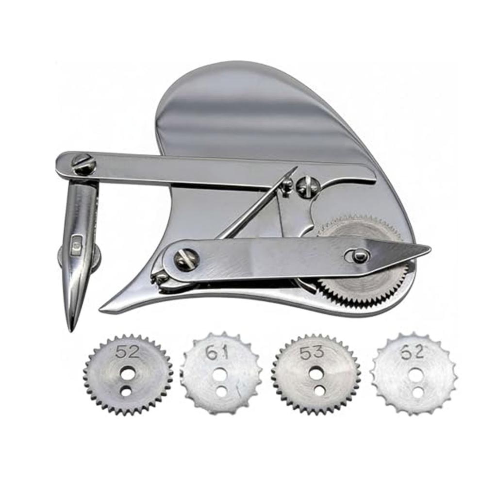 Mechanical Gear Linear Drawing Pen Tool with Adjustable Spoke Wheels for Precise Pattern Making and Technical Drafting Applications