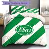 FC St. Gallen Pattern Bedding Set Quilt Cover Pillowcase Home Decor Gift (1 * duvet cover + 2 * pillowcase, without core)