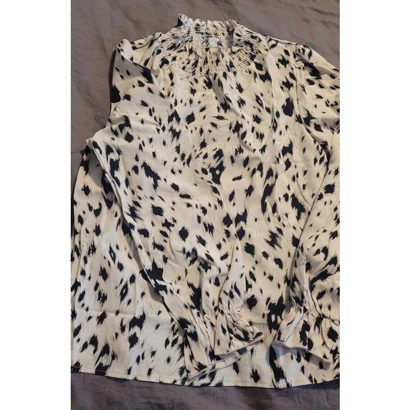 Frühling und Herbst Damen Plus Size Shirt Temperament Pullover Langarm Halb Stehkragen Loose Type Shirt