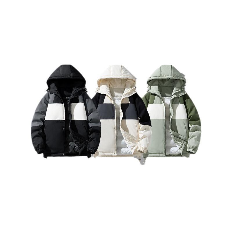 Die neue Winter-Splicing-Freizeit-Live-Übertragung konzentriert sich auf vielseitige Nischen-winddichte Kapuzenjacken in Kontrastfarben.