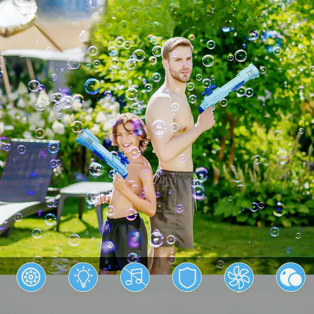 Automatic bubble gun machine set 2 x liquid