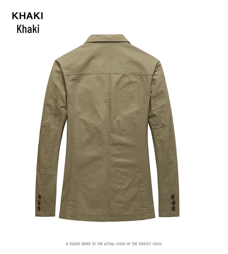 Pánská outdoorová bavlněná business bunda - Nadměrný volný střih oblek pro podzim/zimu