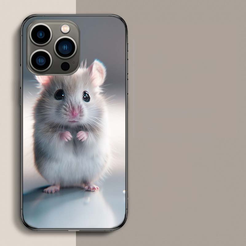 Cute Hamster Phone Case For Iphone 17 Air 15 Pro 14 Plus 16 Pro Max 12 13 Mini 11 16E X XS Cover Cute Fundas