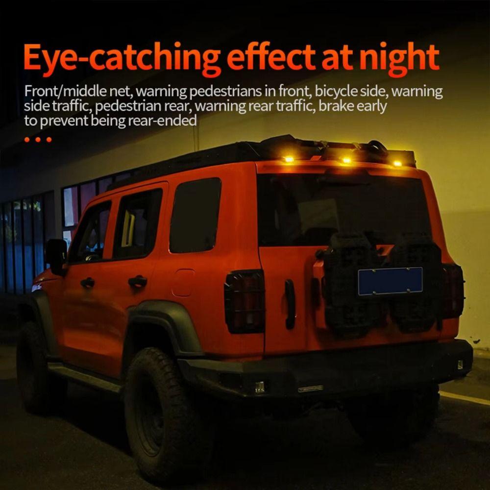 RGB Solar LED Flash Light Waterproof Roof LED Navigation Light Roof Strobe Lights  Vehicle Safety