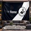 Wall Hanging Tapestry Custom NameSwansea City FC Pattern Personalized Printed Fabric Wall Decor