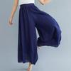 Women's Plus Size Cotton Linen Midi A-Line Skirt with Elastic Waist In 20 Colors