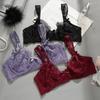 Lenjerie de corp sutien push-up cu dantelă pentru femei Sexy Sutien moale cu armătură Ultrafin Confortabil Respirabil Sutien