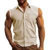 Men's Lapel Vest With Pockets  Casual Sports Cardigan