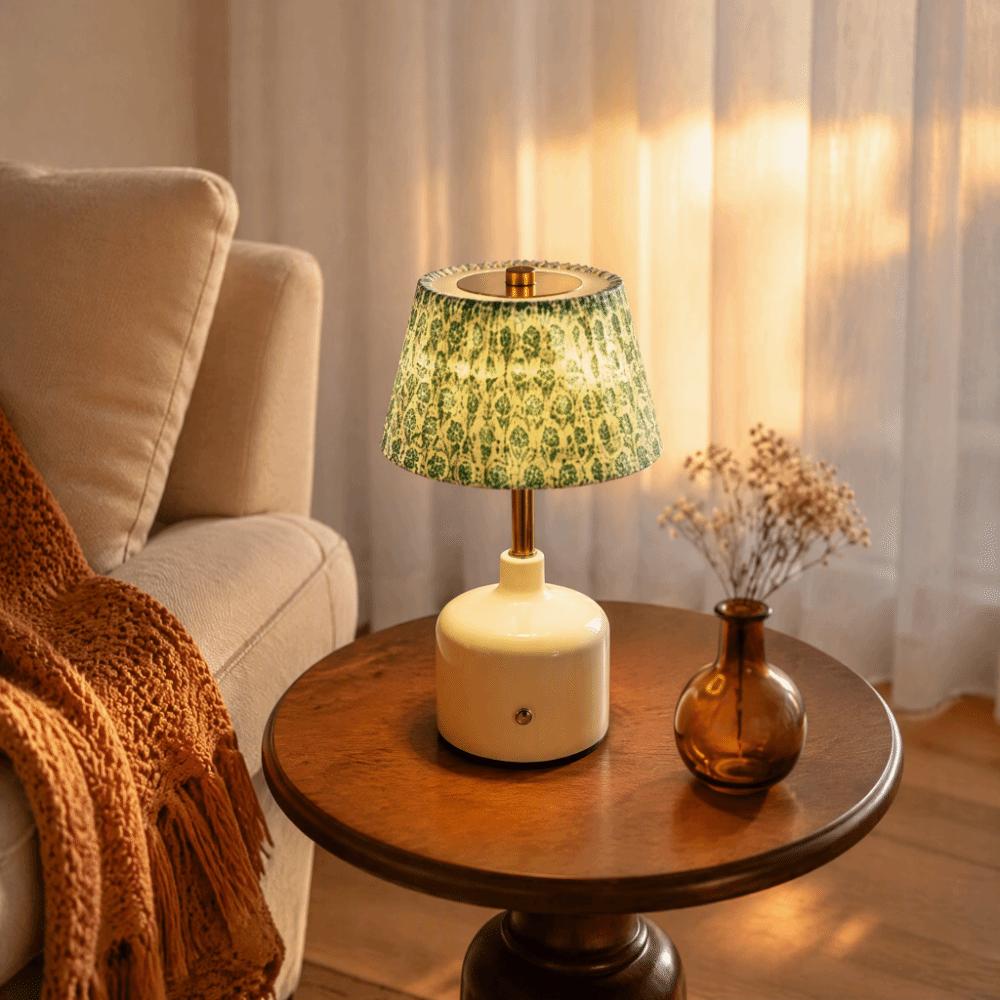 Pleated Design Table Lamp Touch Control Bedside Lamp Night Light Desk Lamp Bar Decor