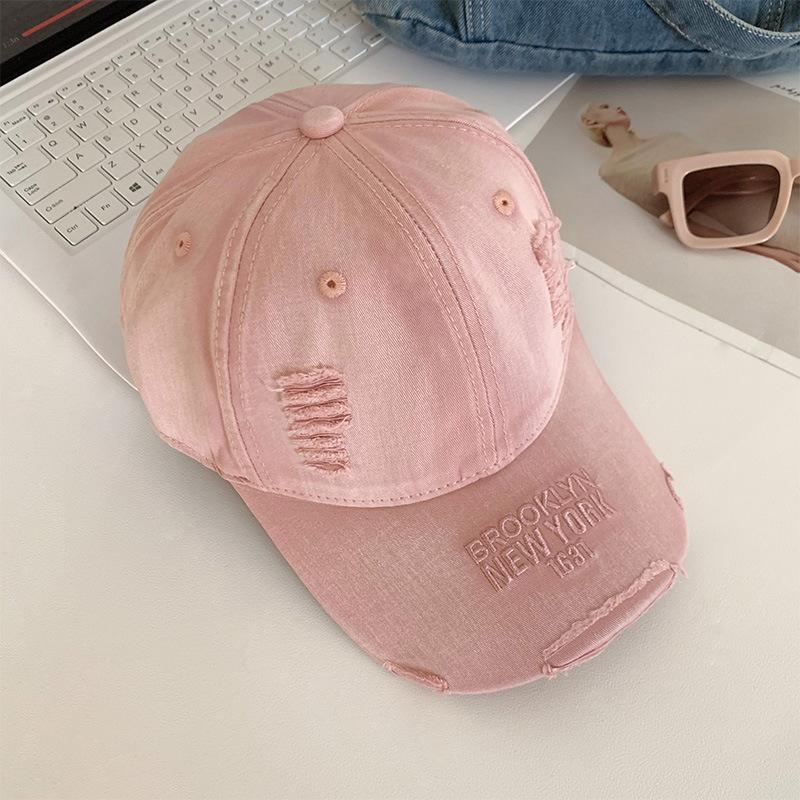 Baseball Denim Washed Cap With Wide Brim For Gift For Teens Protections Sun