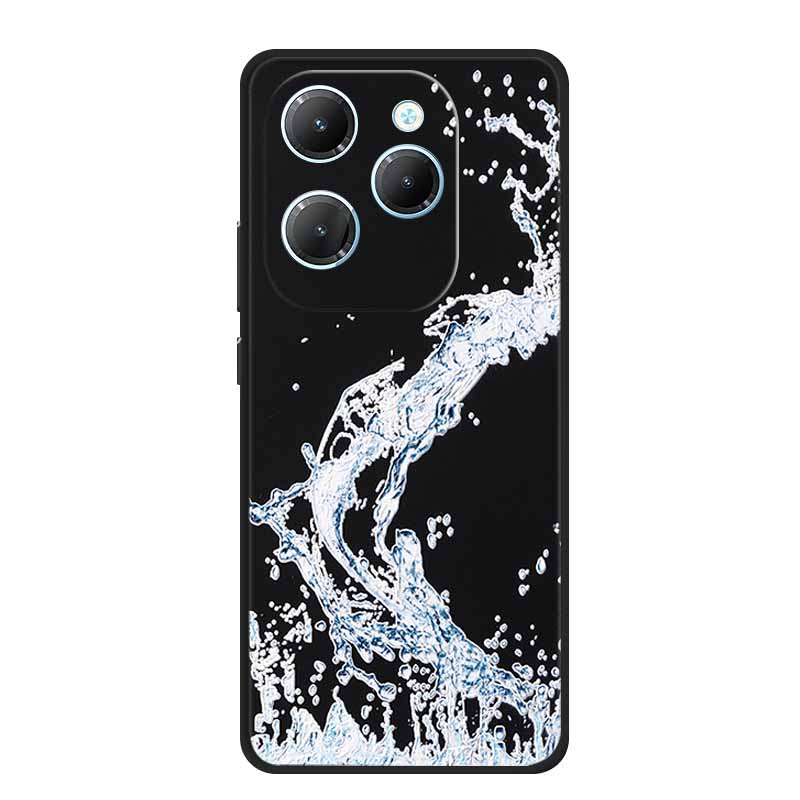 For Infinix Note 40X 5G Case 3D Relief Emboss Black Silicone Soft Back Cover Case For Infinix Smart 8 Plus Hot 40 Pro 40i Case