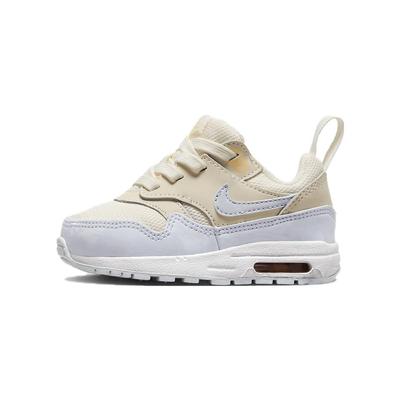 Air Max 1 EasyOn TD Melon Tint Baby Sneakers Cream Pale-Ivory White DZ3309-102
