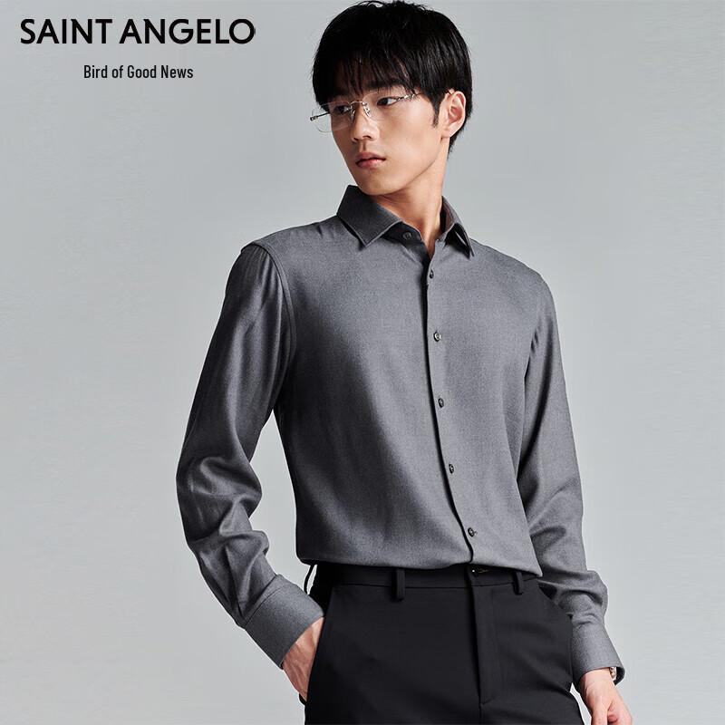 Baoxiniao Men's Business Long Sleeve Solid Shirt EBC243011U