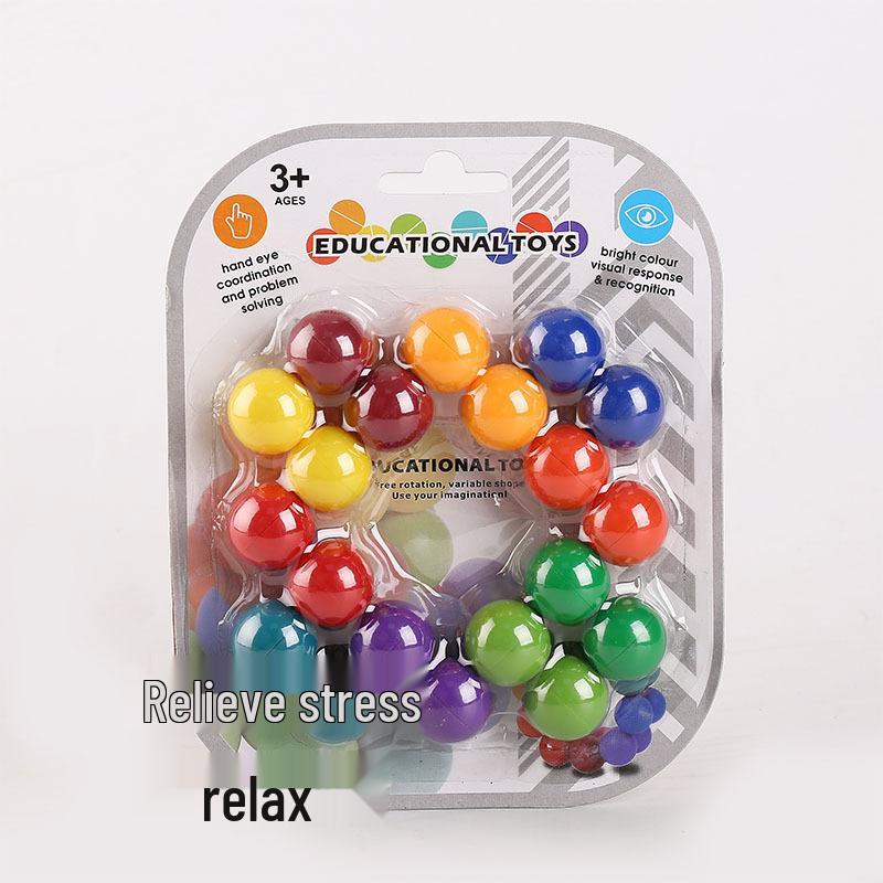 Colorful 3D Gravity Puzzle Ball - Magic Cube Decompression Toy