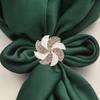Flower Scarf Ring Rhinestone Scarf Clip Ring Elegant Butterfly Scarf Holder Slide Ring for Women Neckerchiefs Silk Scarves Shirts Shawls