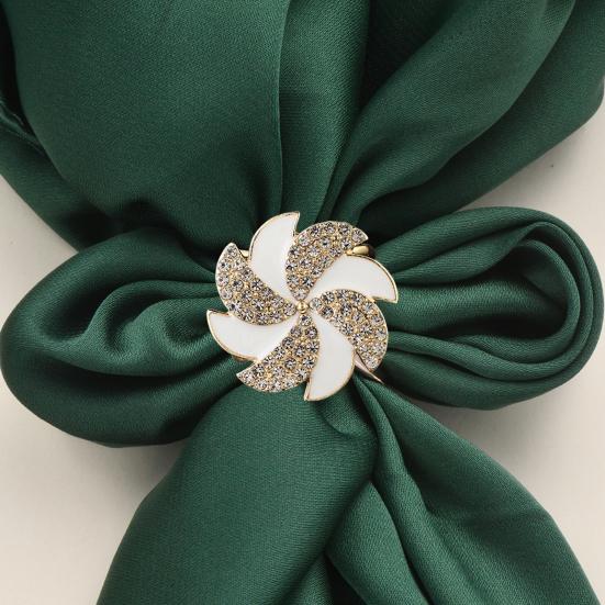 Flower Scarf Ring Rhinestone Scarf Clip Ring Elegant Butterfly Scarf Holder Slide Ring for Women Neckerchiefs Silk Scarves Shirts Shawls