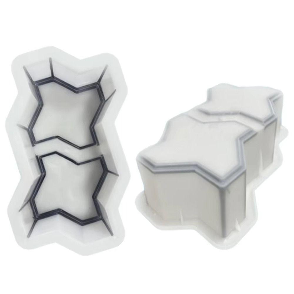 1Pcs Waves Shaped Stepping Stone Paver Reusable Concrete Path Maker Mold  For Lawn Patio Yard Garden