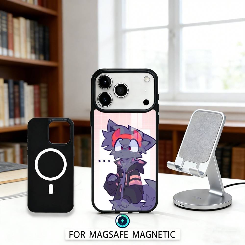 1PC Cute B-Boykisser Phone Case For iPhone 17,16,15,14,13,12,Pro,Max For Magsafe Magnetic Wireless Charging