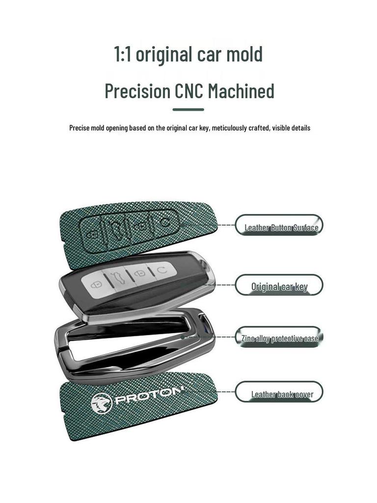 Proton X70 Key Cover: Customizable Car Key Case with Proton Logo.