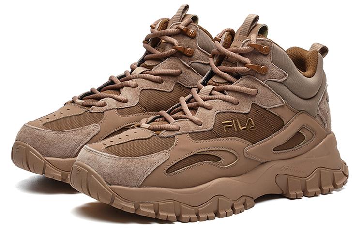 Men's Sneakers FILA Tracer High Top Running Shoes Coffee