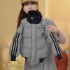 Boys' 2025 Korean Style Color Block Cotton Winter Jacket: Warm, Thick, and Fashionable Outerwear.