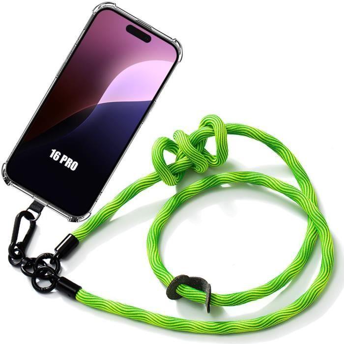 Coque - BOOLING - iPhone 16 Pro - Protection Antichoc - Cordon Détachable - Vert