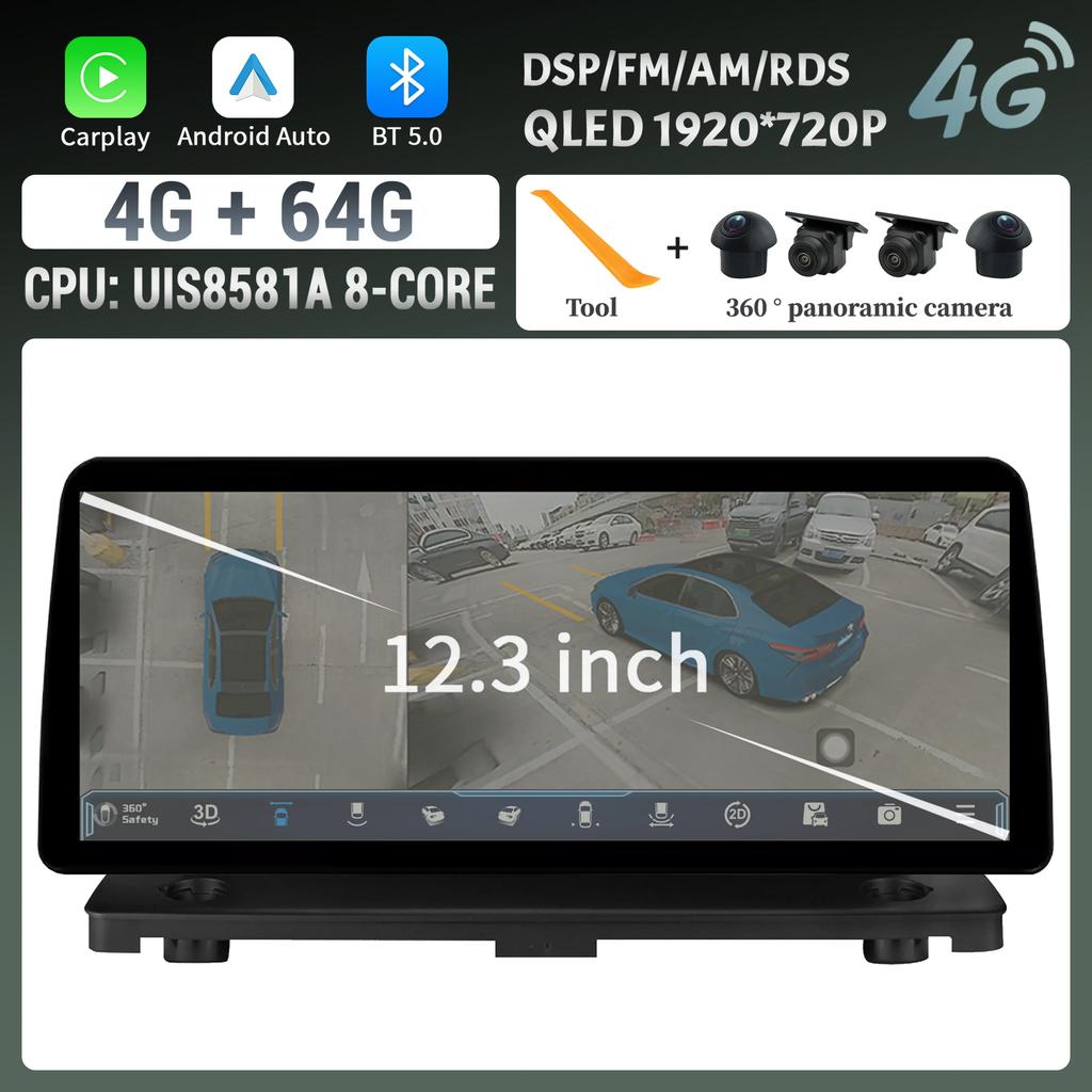 Car Radio Carplay panel Multimedia 4G GPS BT Android 14 Navigation Car Stereos For VOLVO XC90 2004-2013 12.3″ Screen Stereo