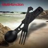 2Pcs/set Outdoor Multi Functional Camping Tableware Set Outdoor Stainless Steel Spoon Fork