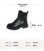 2024 Autumn/Winter New Handsome British Style Side Zipper Short Boots for Women Thick Bottom Casual Boots boots women