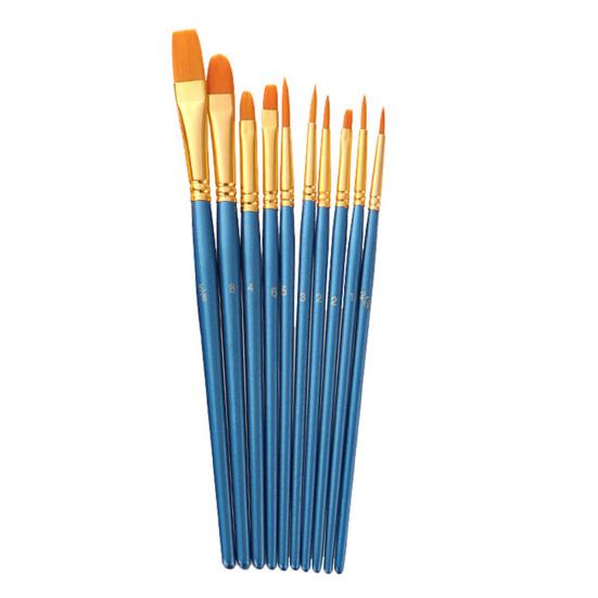 

10 шт акварельные кисти для рисования гуашью мягкие нейлоновые ручки для волос художественные принадлежности