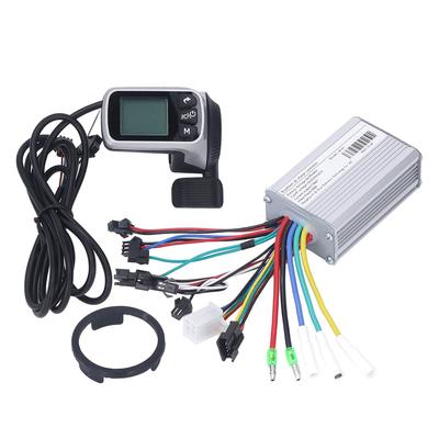 בקר מנוע 24V 36V 48V 350W עם פאנל LCD עם מצערת אגודל לחלקי חילוף לאופניים חשמליים וקורקינטים