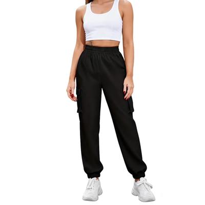 Damen Lockerer Tapered Hosen Ohne Kordelzug Cargohosen