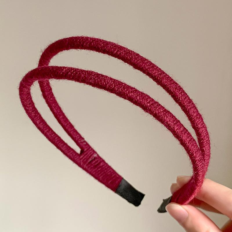 

Vintage Headband, Soft Fabric with Adjustable Solid Color Design for Daily Wear, Commuting, Parties and Holiday Gift Giving красный