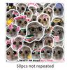 50 Sheets Big-Eyed Hamster Funny Emoticon Waterproof DIY Stickers