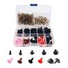 Doll Eyes, Safety Eyes, Animal Noses, Plastic Noses for Crafts, DIY Sewing, and Handmade Projects (6mm, 8mm, 9mm, 10mm, 12mm - 75pc)