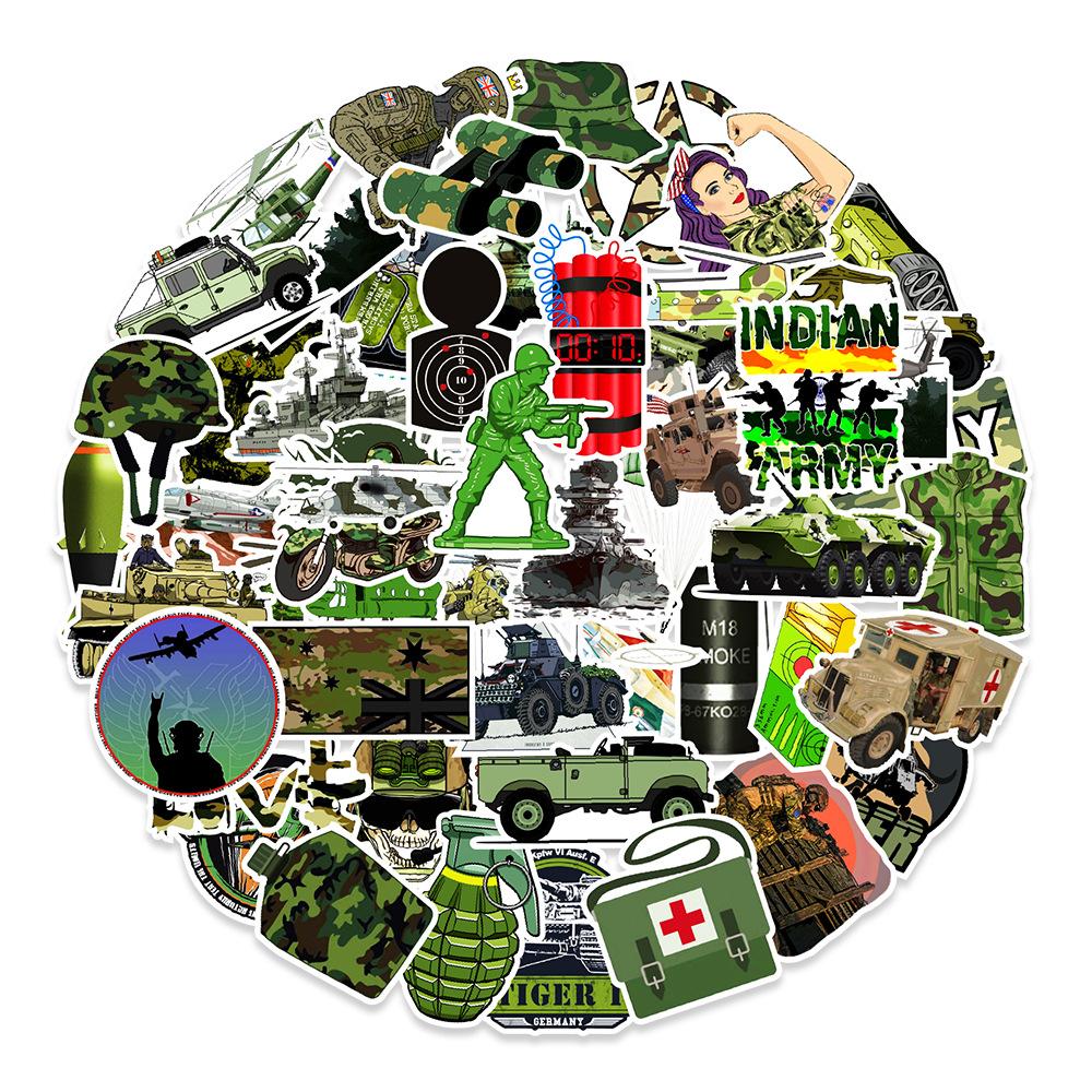 50 Autocolante Graffiti pentru Fani Militari Mașină Motocicletă Skateboard Decorațiuni Exterioare Autocolante Impermeabile