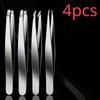 4Piece Set Professional Tweezers Set Perfect For Eyebrow Hair Removal Splinter Very Effortless and Relaxed To Remove