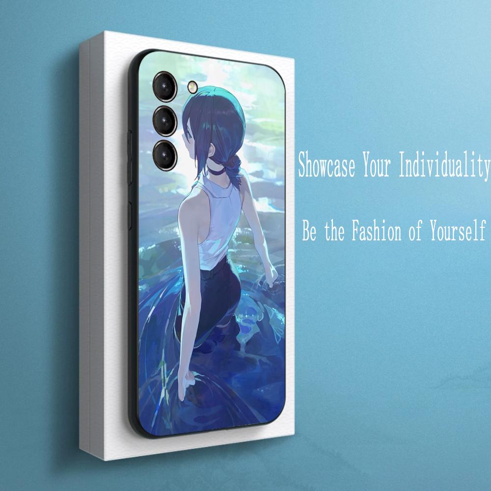 Reze Cool Japan Anime Girl Pattern Phone Case For Samsung Galaxy S25 S24 S23 S22 S21 S20 Plus Ultra Note20 Soft Black